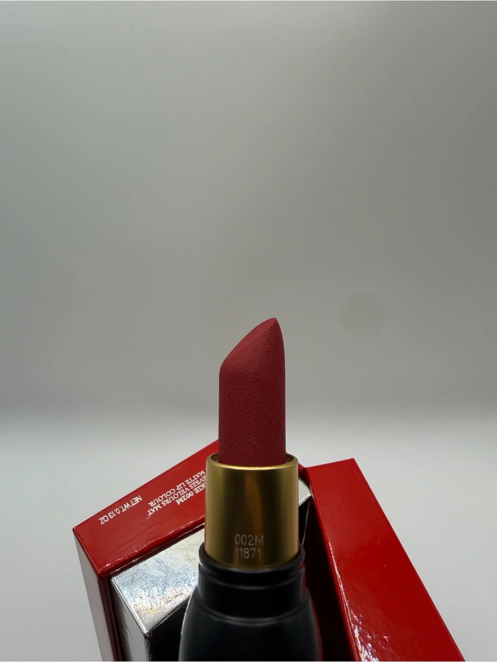 Christian Louboutin Velvet Matte Lip Colour Jackie 002M in Deep Red